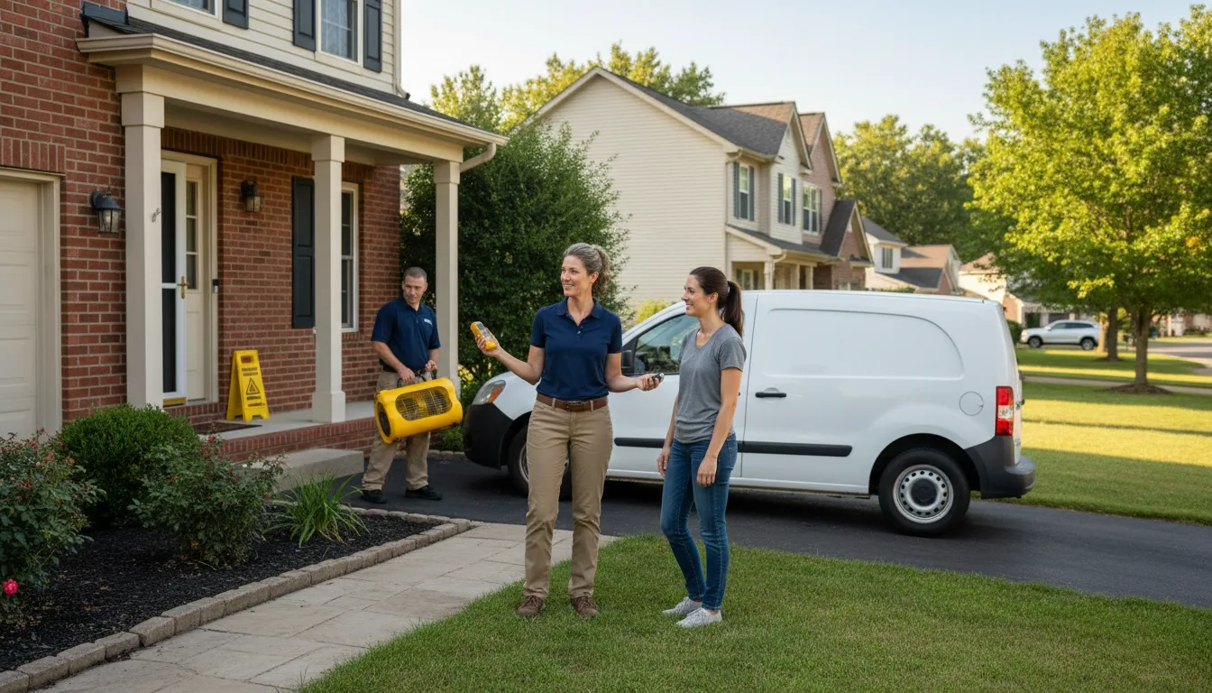 Residential water damage restoration in Kaneville, IL